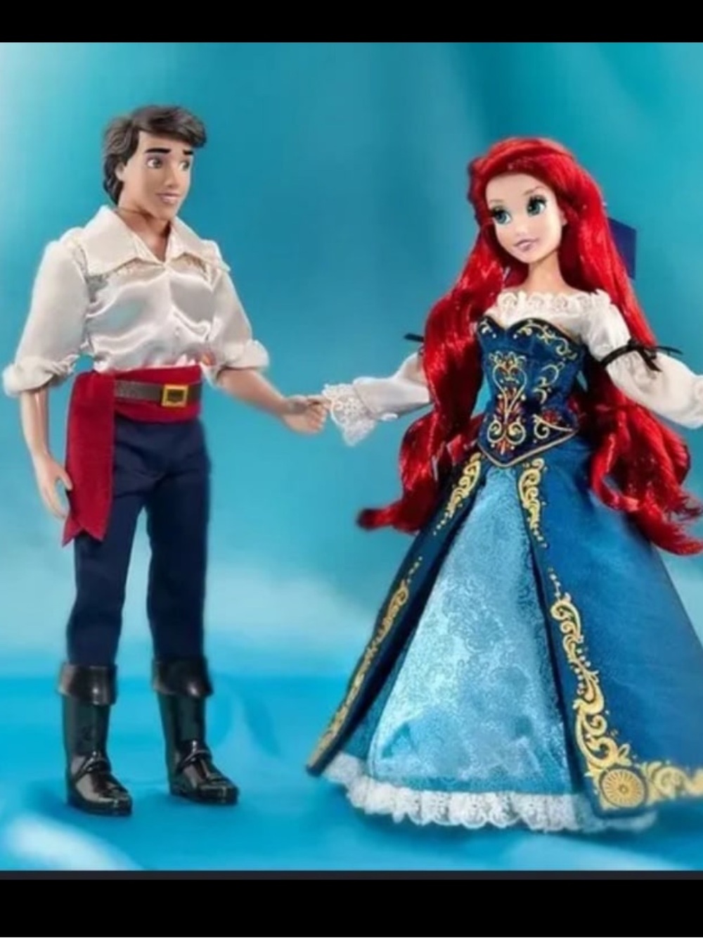 Rare Disney Fairytale Designer Collection The Little Mermaid Ariel and Eric Doll